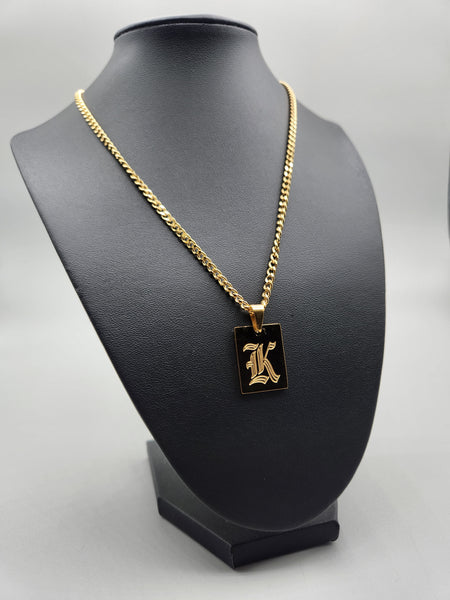 Gold "K" w/chain