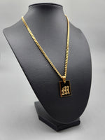 Gold "M" w/chain