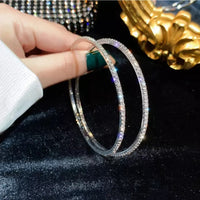 Silver Bling Hoops