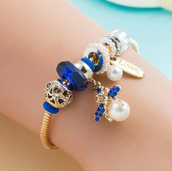 Royal Blue Bee w/pearl