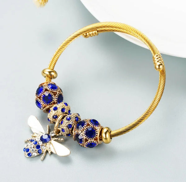 Royal Blue Bee Bangle