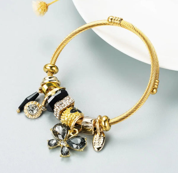 Black Butterfly Bangle