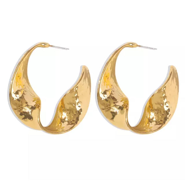 Gold Plated "C Shaped Hoop"